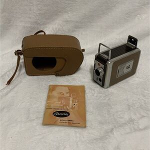 Kodak Brownie Movie Camera 8mm 13MM F/2.7 LENS 1950's with Case and Manual VTG